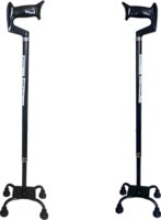 Mobilex Állítható magasságú négylábú sétabot - Fekete