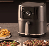 Braun HF3000 MultiFry 3 AirFryer Forrólevegős sütő 4,3L 1500 Watt - Fekete