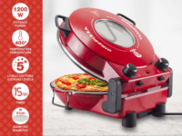 Beper P101CUD301 Elektromos pizzasütő Ø 31cm 1200W - Piros