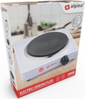 Alpina 26525 Hordozható 1 zónás Elektromos Főzőlap 1000W - Fehér