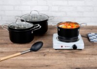 Alpina 26525 Hordozható 1 zónás Elektromos Főzőlap 1000W - Fehér