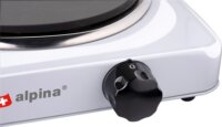 Alpina 26525 Hordozható 1 zónás Elektromos Főzőlap 1000W - Fehér