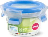 Emsa CLIP & CLOSE Műanyag ételtároló 0,15L - Kék / átlátszó