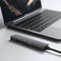 Delight 55064 Multifunkciós USB-C HUB 100W (1x HDMI + 1x Type-C 3.0 + 3x USB-A)