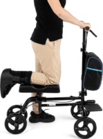 Timago Knee Walker 4 kerekű térdtámaszos Rollátor Max 136kg - Fekete