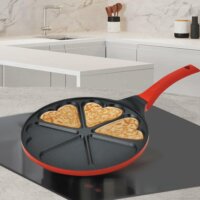 Maestro MR-1222-A Heart Palacsintasütő Serpenyő 26cm - Fekete / piros