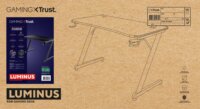 Trust GXT 709 Luminus Gamer asztal 120 x 60 cm - Fekete