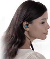 Shure AONIC 215 Vezetékes Fülhallgató Headset - Fekete/Kék