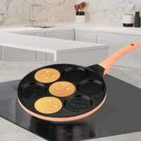 Maestro MR-1222-B Smile Palacsintasütő Serpenyő 26cm - Fekete / korall