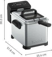 Tefal FR507D Family Pro Digital Olajsütő 4L 2400 Watt - Inox / Fekete