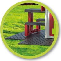 Smoby 6 darabos műanyag Padlóelem készlet Kerti házakhoz 45 x 45cm - Barna