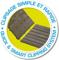 Smoby 6 darabos műanyag Padlóelem készlet Kerti házakhoz 45 x 45cm - Barna