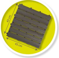 Smoby 6 darabos műanyag Padlóelem készlet Kerti házakhoz 45 x 45cm - Barna