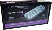 LC Power LC-M2-C-USB4 M.2 NVMe 3x2 Type-C 4,0 Külső SSD ház - Szürke