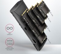 Axagon EEM2-GTS2 M.2 NVMe/SATA USB-C 3.2 Gen 2 külső SSD ház - Szürke