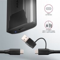 Axagon EEM2-GTS2 M.2 NVMe/SATA USB-C 3.2 Gen 2 külső SSD ház - Szürke
