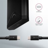 Axagon EEM2-UB2 M.2 NVMe USB-C 3.2 Gen 2 külső SSD ház - Fekete