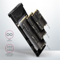 Axagon EEM2-UB2 M.2 NVMe USB-C 3.2 Gen 2 külső SSD ház - Fekete