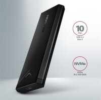 Axagon EEM2-UB2 M.2 NVMe USB-C 3.2 Gen 2 külső SSD ház - Fekete