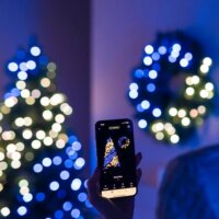 Twinkly Beltéri 50 RGB LED Elővilágított Adventi Koszorú - Zöld