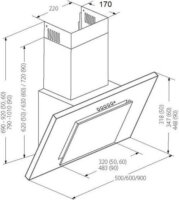 Akpo WK-4 Nero Line 2.0 60 Kürtős Páraelszívó Szagelszívó - Fekete