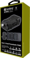 Sandberg 421-06 Solar 5-Panel Powerbank 2 x USB-A + Type-C / 27000mAh 22.5W - Fekete