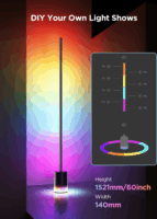 Govee H607C311 RGBICWW LED Állólámpa - Fekete