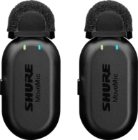 Shure MoveMic Two Kétcsatornás Lavalier csiptetős mikrofon szett - Fekete