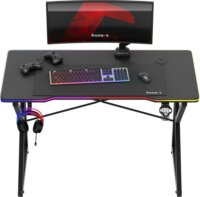 Huzaro Hero 1.7 RGB Gamer asztal 120 x 60 x 75 cm - Fekete
