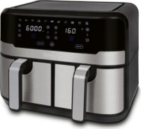 Heinrich‘’s HFR 8214 AirFryer Forrólevegős sütő 2x4,5L 2400 Watt - Fekete / Inox