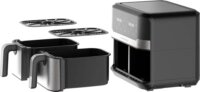 Heinrich‘’s HFR 8214 AirFryer Forrólevegős sütő 2x4,5L 2400 Watt - Fekete / Inox