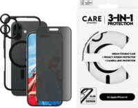 PanzerGlass 3in1 Privacy Protection Apple iPhone 16 készlet - Átlátszó / Fekete