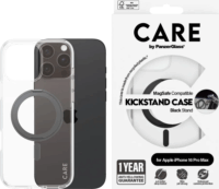 PanzerGlass Care Feature Kickstand Apple iPhone 16 Pro Max Magsafe tok - Átlátszó / Fekete