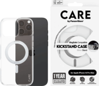 PanzerGlass Care Feature Kickstand Apple iPhone 16 Pro Max Magsafe tok - Átlátszó / Ezüst