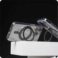 PanzerGlass Care Feature Kickstand Apple iPhone 16 Pro Magsafe tok - Átlátszó / Fekete