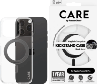 PanzerGlass Care Feature Kickstand Apple iPhone 16 Pro Magsafe tok - Átlátszó / Fekete