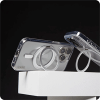 PanzerGlass Care Feature Kickstand Apple iPhone 16 Pro Magsafe tok - Átlátszó / Ezüst