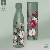 Ars Una Flowery Pink 24 Dupla falú Termosz kulacs 500ml - Rózsaszín virág mintás
