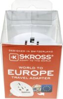 Skross 1.500211-2 EU Szabvány utazó hálózati Adapter - Fehér