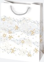 Iris Ajándék Papírtáska (23 x 32 x 11 cm) - Arany / ezüst