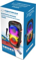 Esperanza EP156 RGB Bluetooth Karaoke Party Hangszóró Mikrofonnal 20W - Fekete