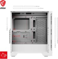 MSI MAG FORGE 320R AIRFLOW ARGB Midi Torony Gaming Számítógépház - Fehér