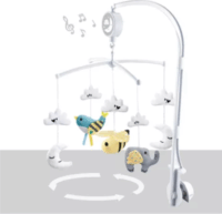 Kiságyra szerelhető Zenélő kiságyforgó plüss anyagból