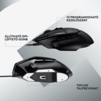 Logitech G502 X Vezetékes Gaming Egér + G240 egérpad - Fekete