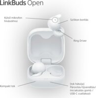 Sony WF-L910 Linkbuds Open Wireless Bluetooth Fülhallgató Headset - Fehér