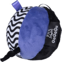 GaGaGu Plüss csörgő fejlesztőlabda 15cm - Lila/Fekete
