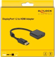 Delock 63585 DisplayPort apa - HDMI anya Aktív 4K Átalakító Adapter - Fekete
