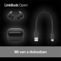 Sony WF-L910 Linkbuds Open Wireless Bluetooth Fülhallgató Headset - Fekete