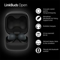 Sony WF-L910 Linkbuds Open Wireless Bluetooth Fülhallgató Headset - Fekete
