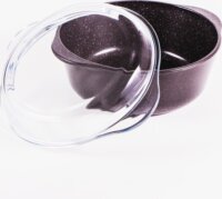 Pasabahce Borcam Hőálló üveg Fazék fedővel Ø 24cm 3,2L - Fekete
